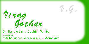 virag gothar business card